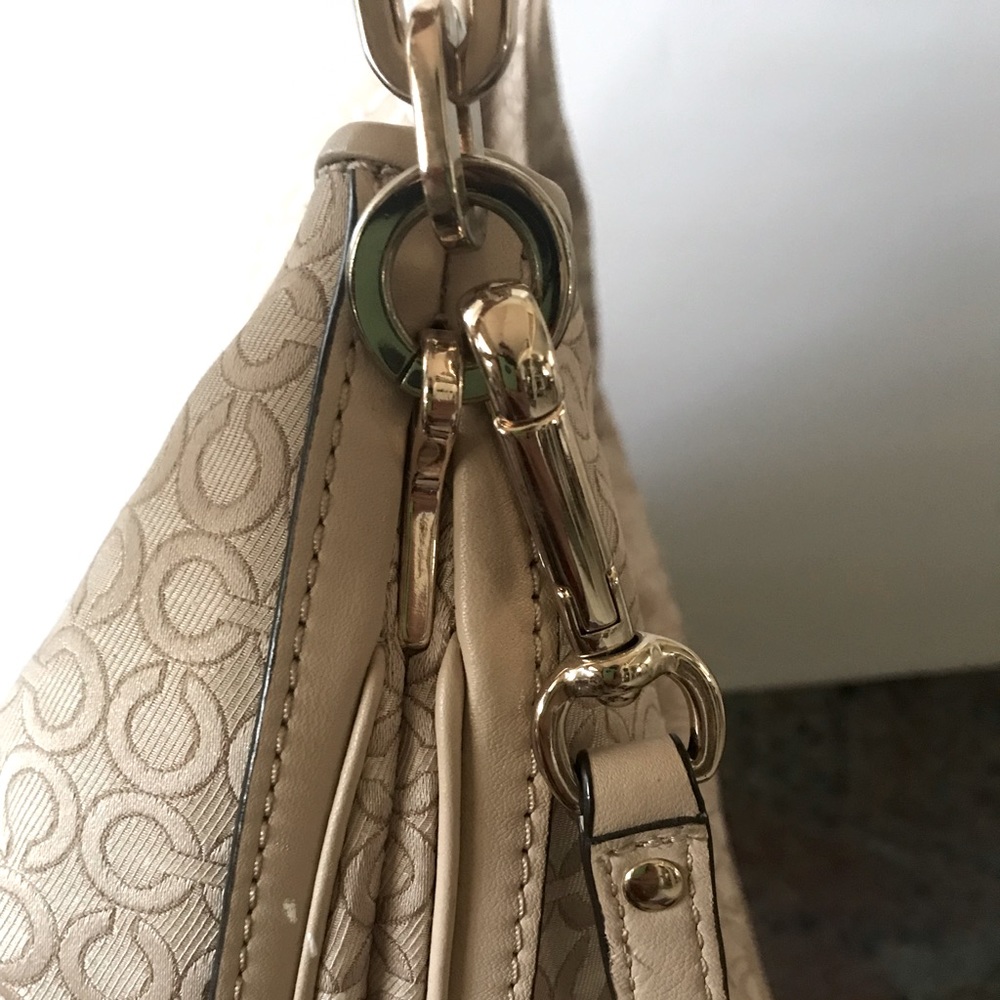 Premium Coach hobo bag, cream color, worn literally once, no stains.
